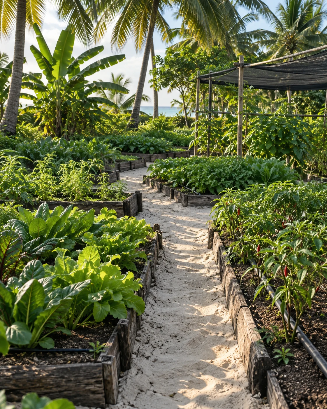 Island crop and growing scene